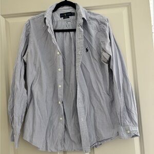 Ralph Lauren Men's Light Blue Striped Shirt